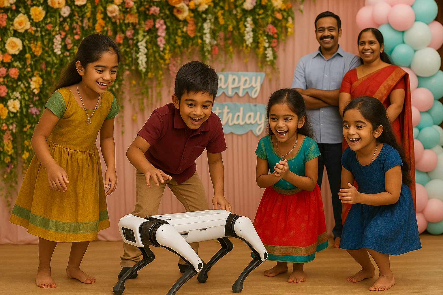 Robot Dog Party Scene